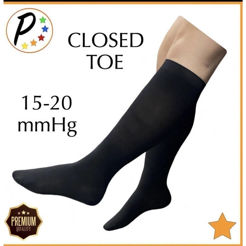 Presadee Sheer Premium 15-20 mmHg Moderate Compression Leg Closed Toe So…